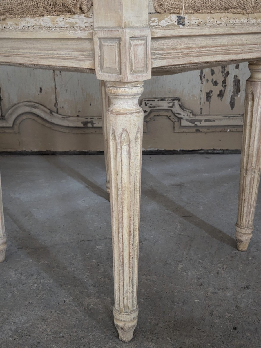 Suite de 6 chaises de style Louis XVI, 20 ème siècle-photo-4