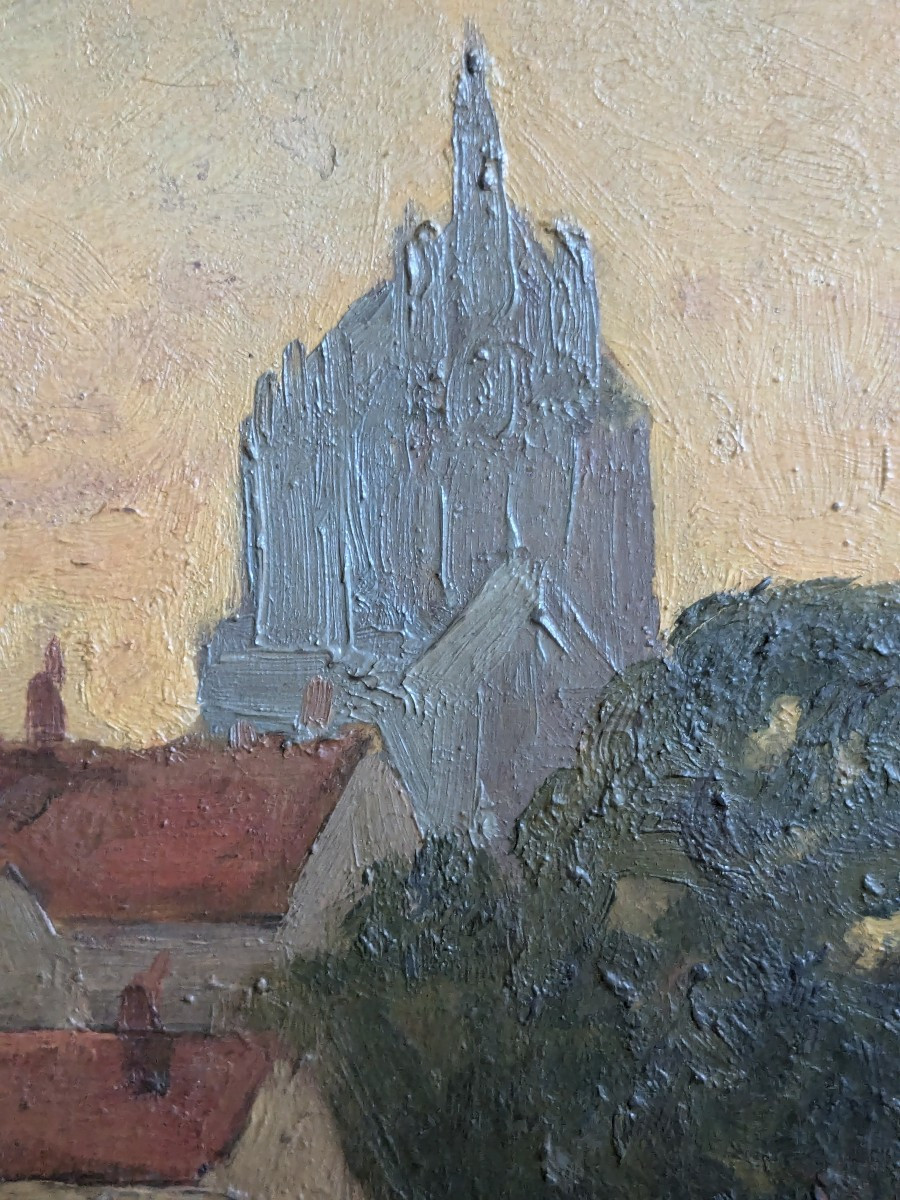  Tableau HSP par H.J Delpy, Chartres " Le pont St Hilaire"-photo-1