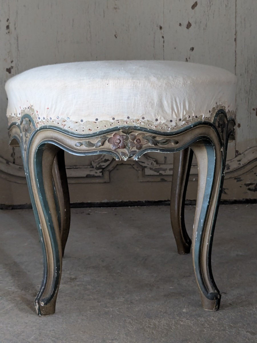Small Louis XV Style Pouf-photo-4