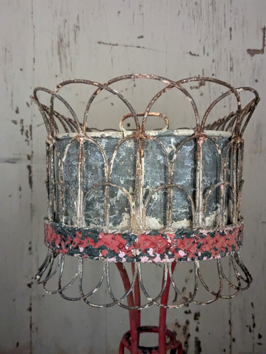 Jardinière en fer forgé 19 ème -photo-4