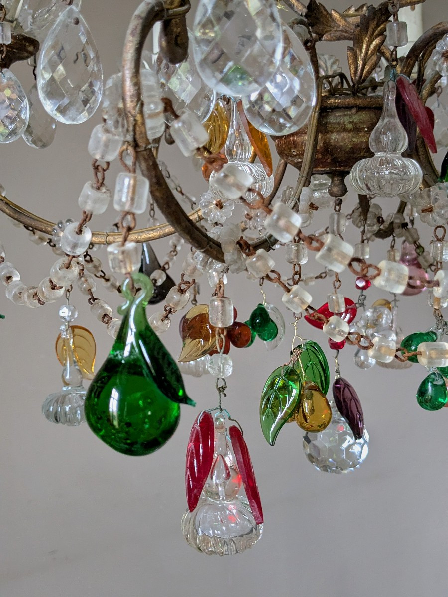 Lustre à pampilles, 20 éme siècle.-photo-1