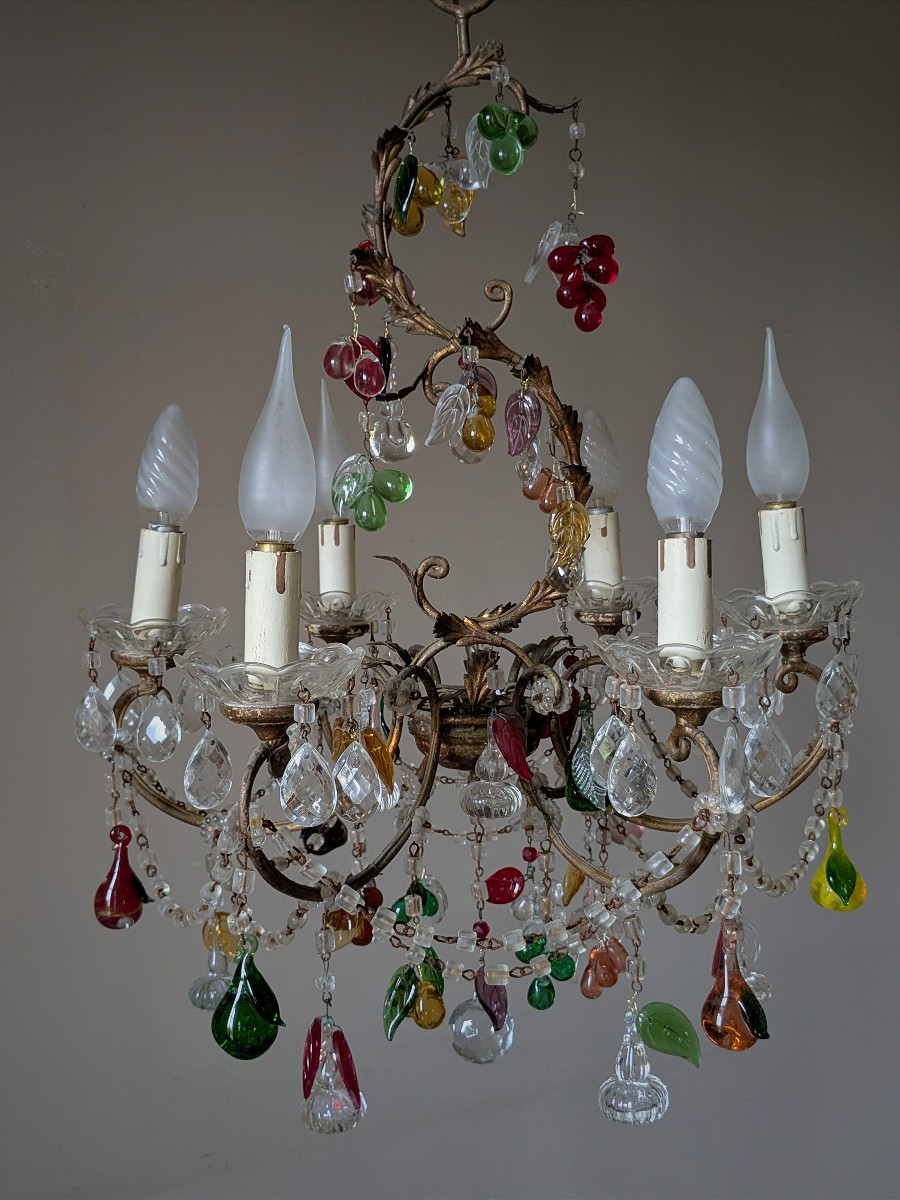 Lustre à pampilles, 20 éme siècle.