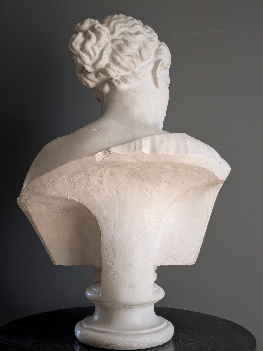 Diane, buste en plâtre 20 ème siècle-photo-1