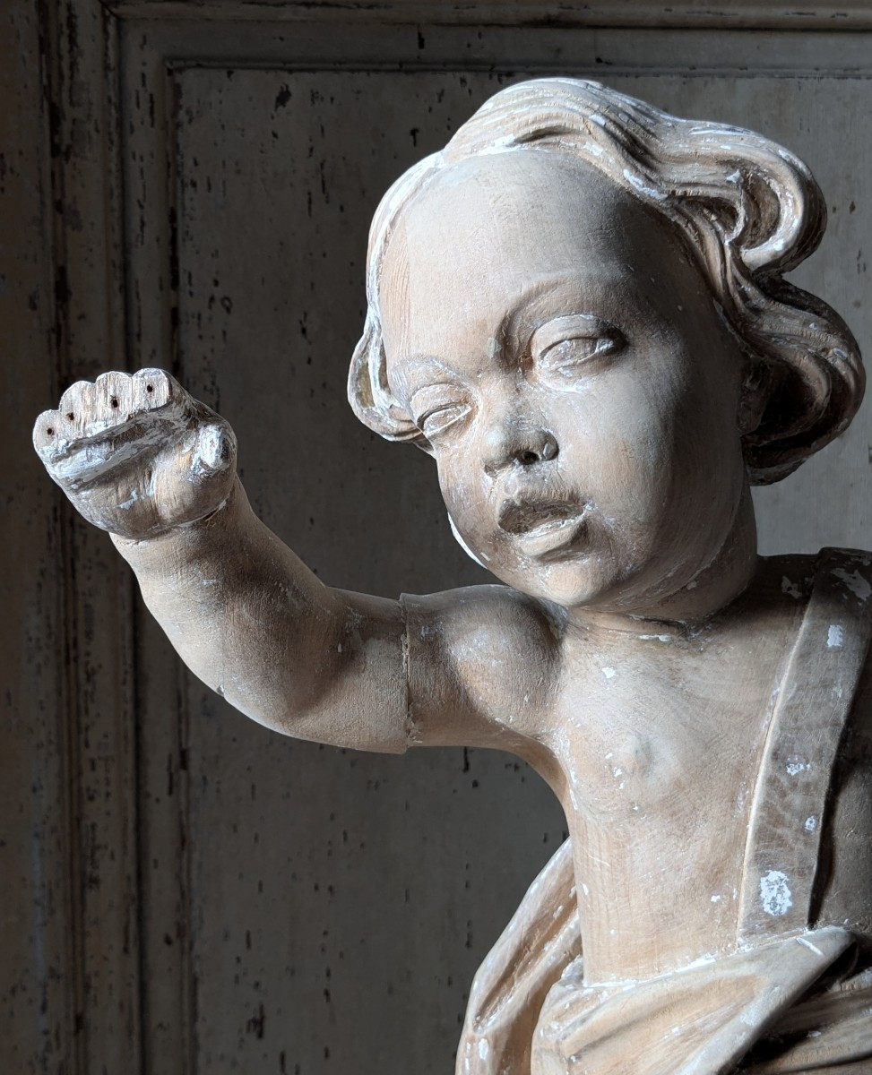 Large 18 Th Century Putto-photo-2