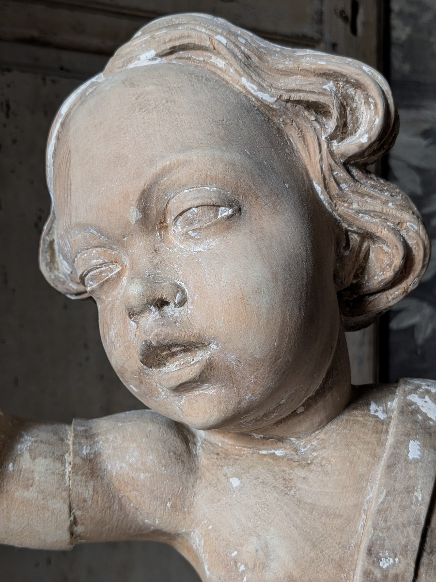 Large 18 Th Century Putto-photo-3