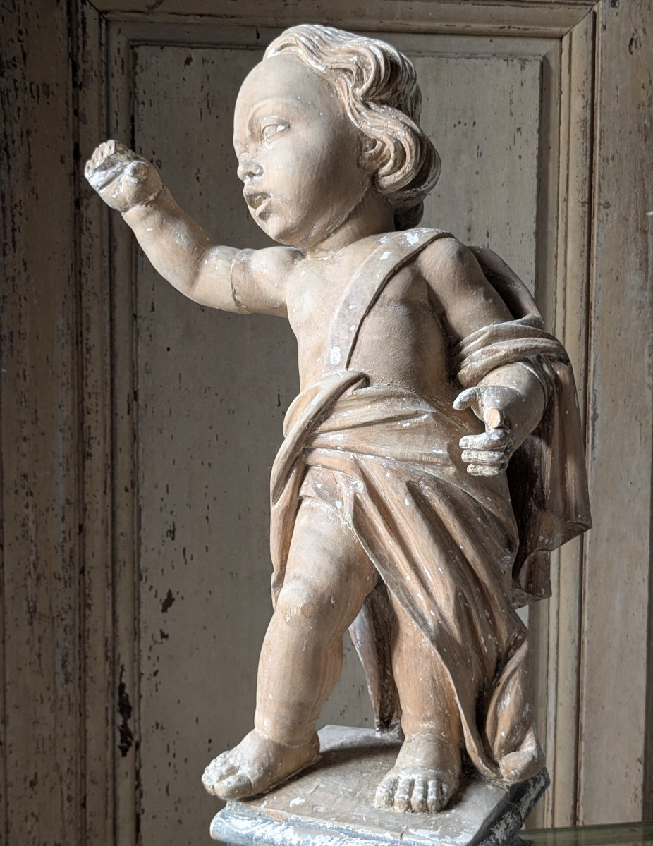 Large 18 Th Century Putto-photo-1