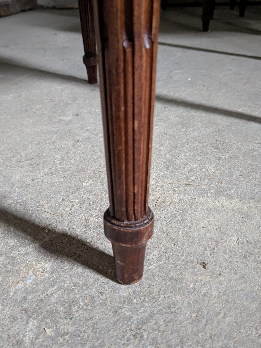 Suite de 4 chaises lyre de style Louis XVI-photo-3