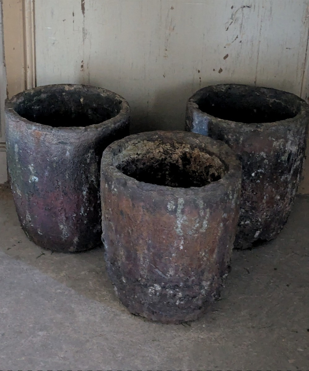 Series Of 3 Crucibles, Early 20th Century-photo-4
