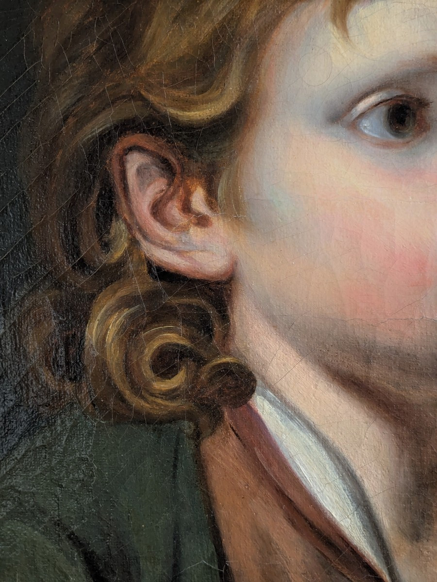 Portrait d'enfant, HST début 19 ème-photo-1