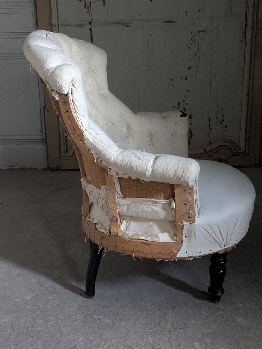 Paire de fauteuils Napoléon III -photo-2