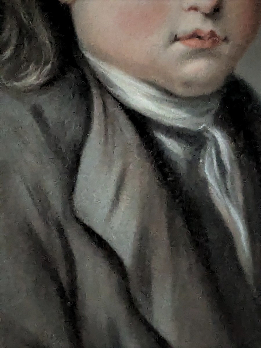 Portrait Of A Child, Pastel, Early 19th Century.-photo-4