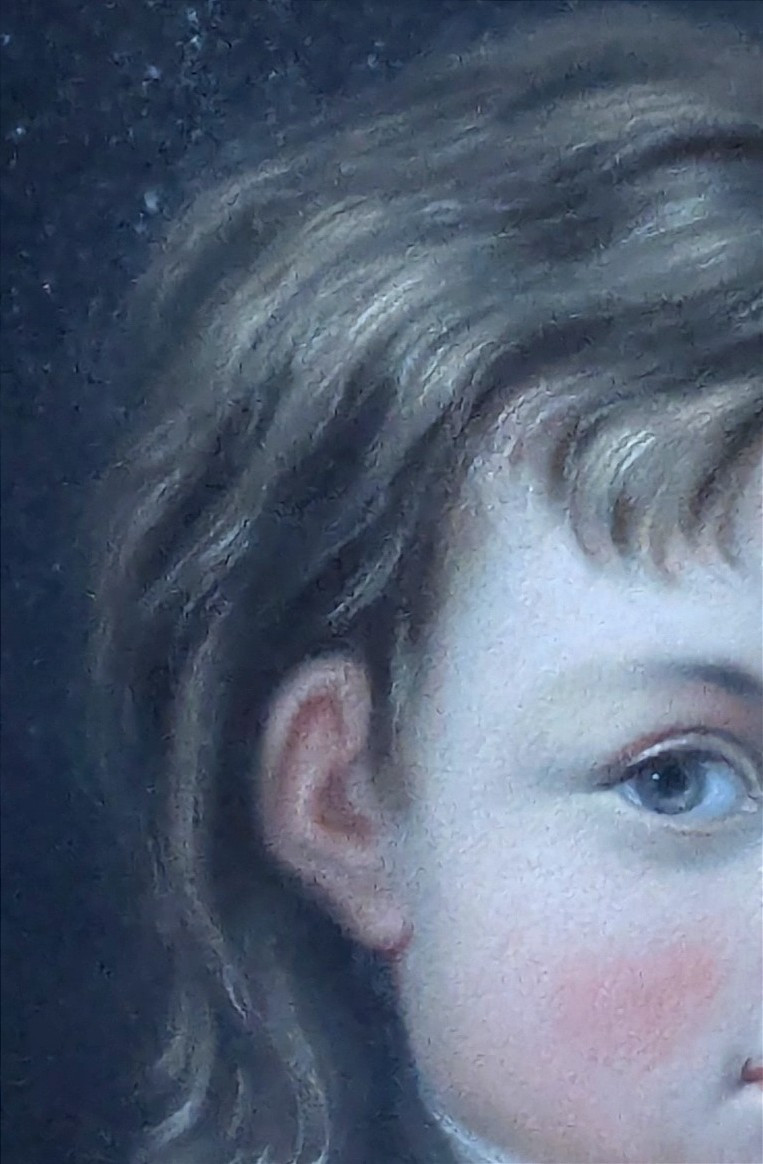 Portrait Of A Child, Pastel, Early 19th Century.-photo-1