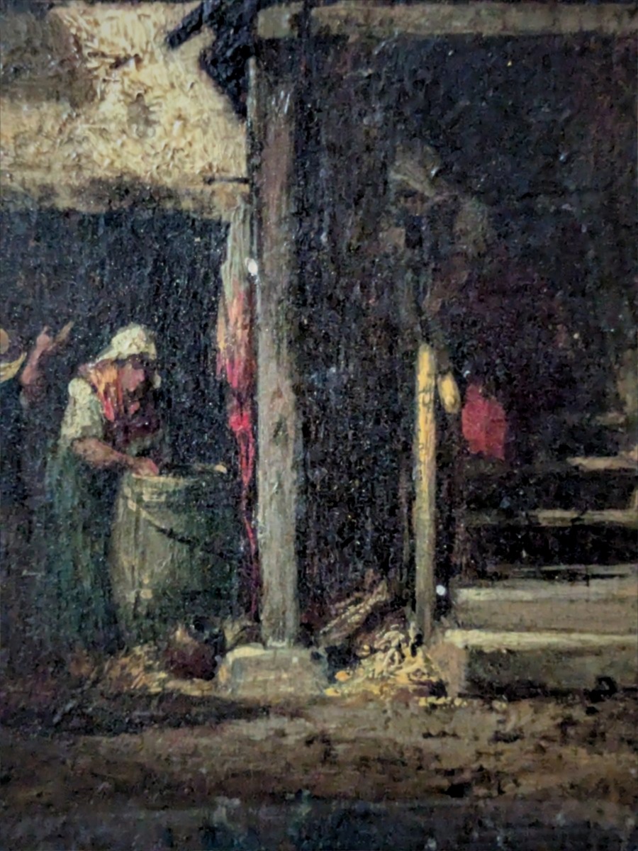 Painting, Oil On Wood, Mid-19th Century, *the Farmyard* -photo-1