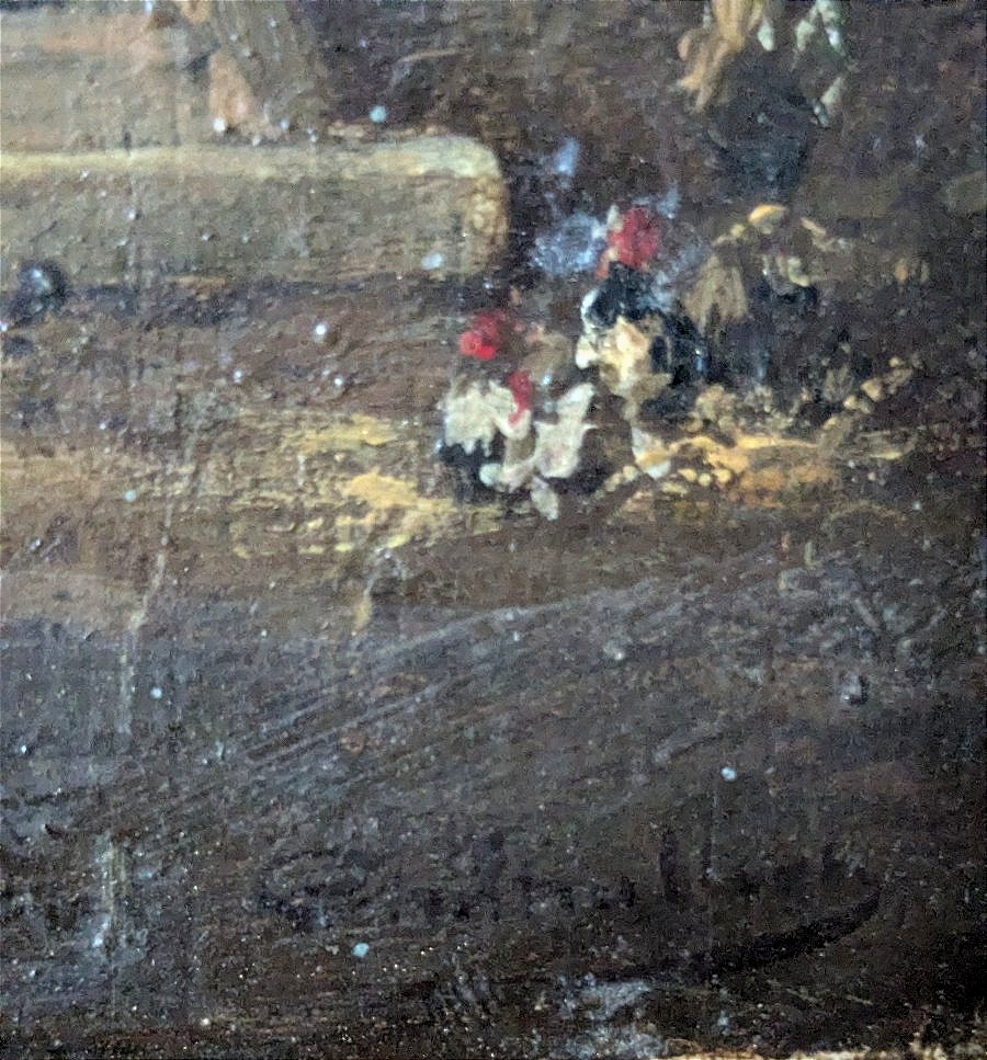Painting, Oil On Wood, Mid-19th Century, *the Farmyard* -photo-4