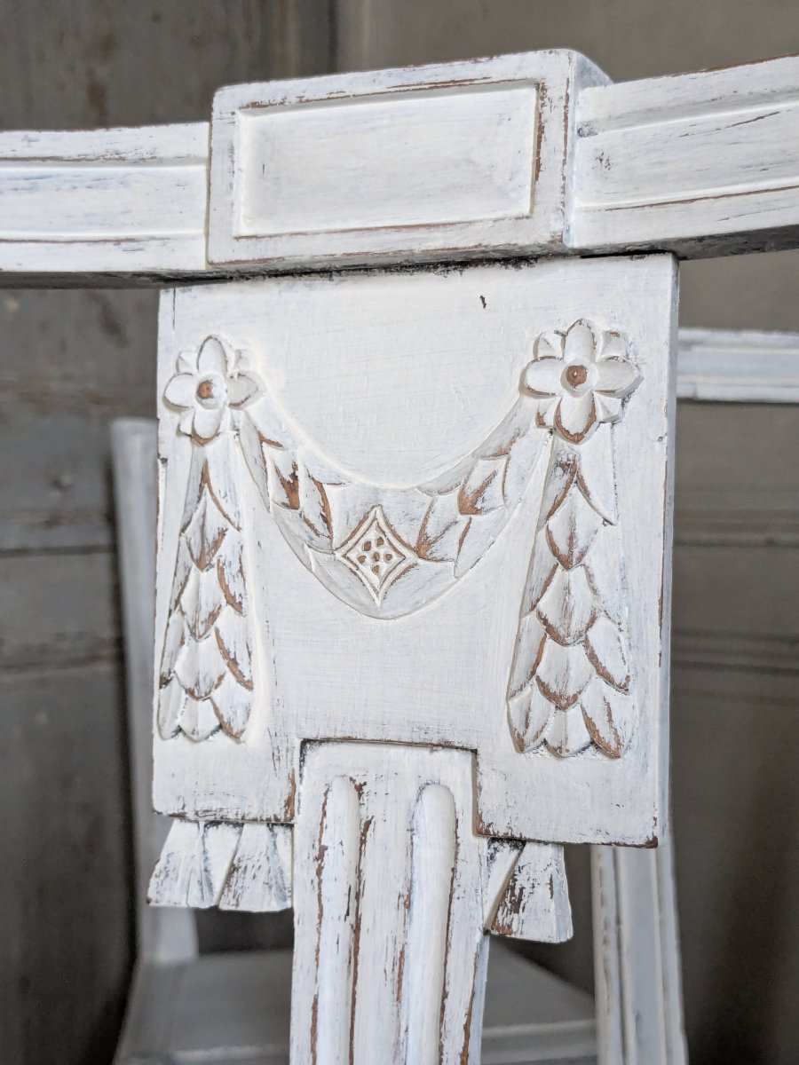 Set Of 4 Gustavian-style Chairs-photo-4