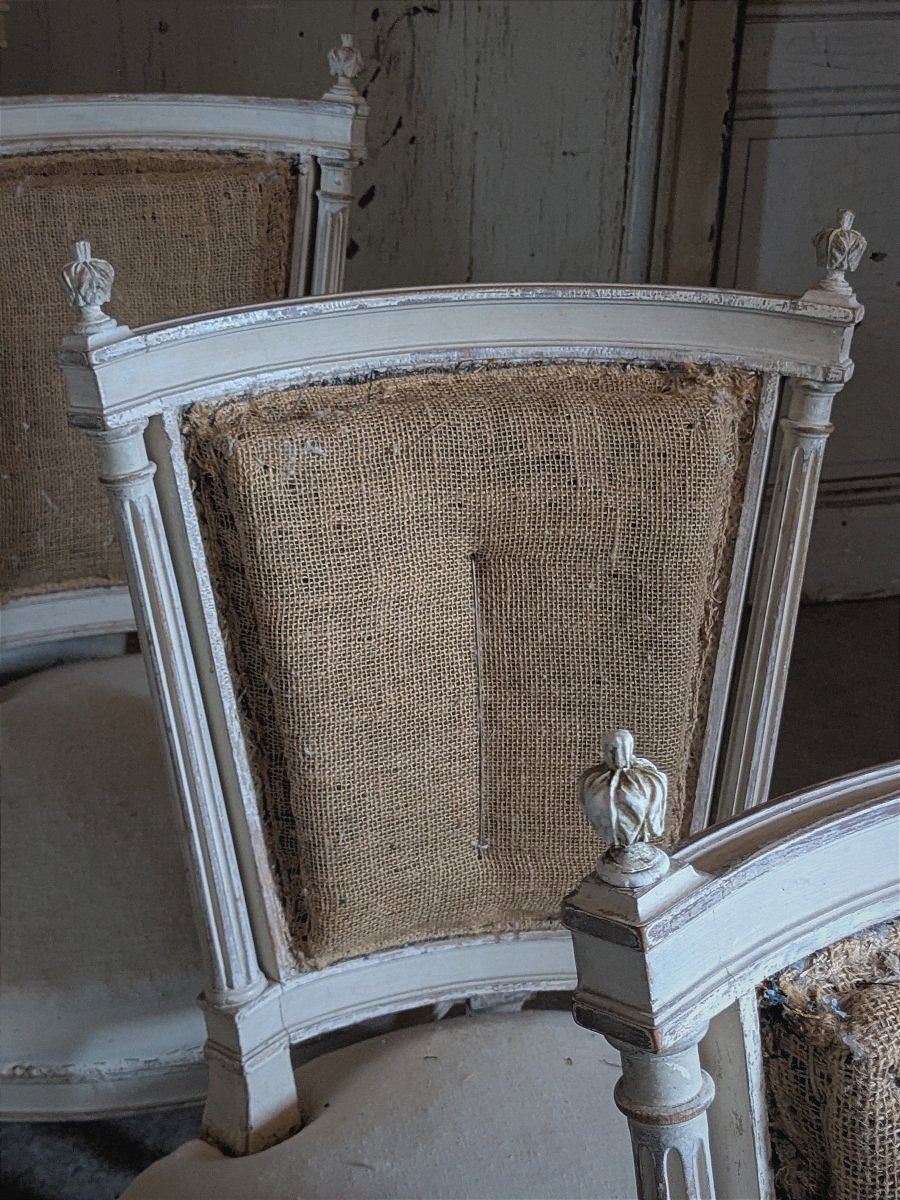 Set Of 4 Louis XVI-style Chairs-photo-2