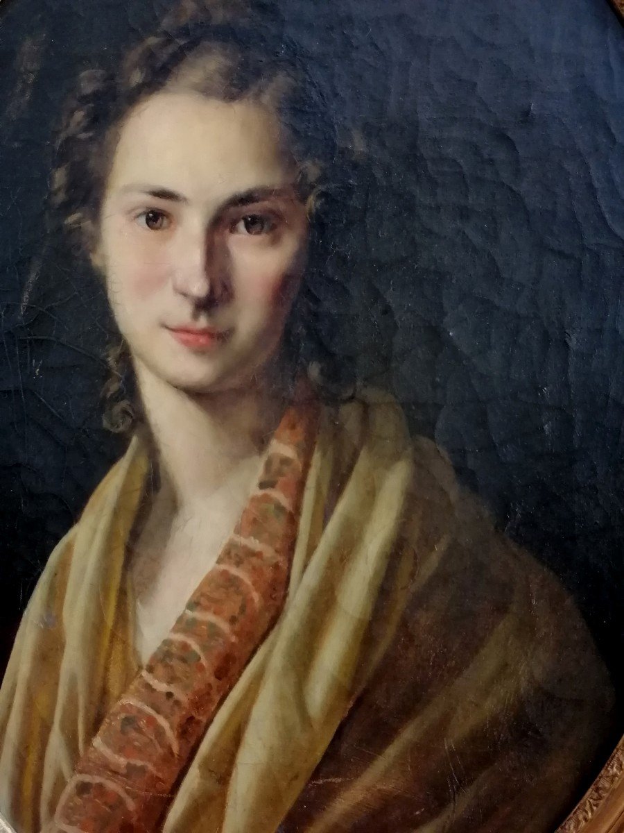 Portrait De Jeune Femme Début 19 ème-photo-2