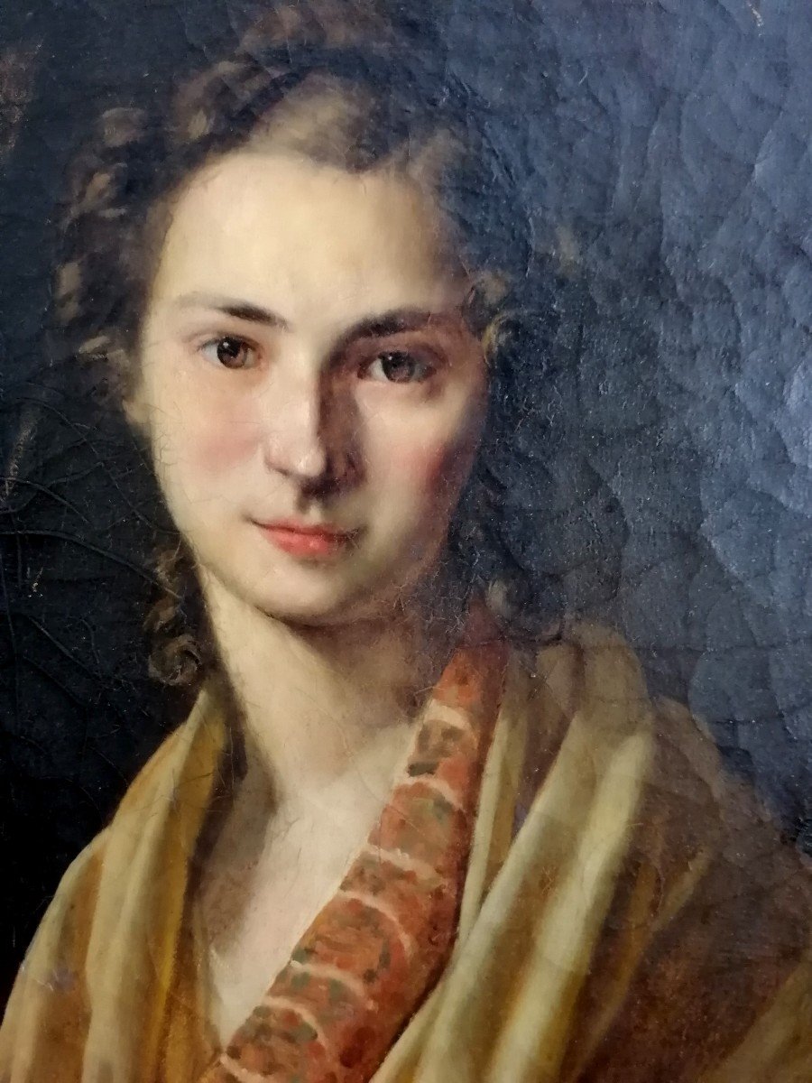 Portrait De Jeune Femme Début 19 ème-photo-3