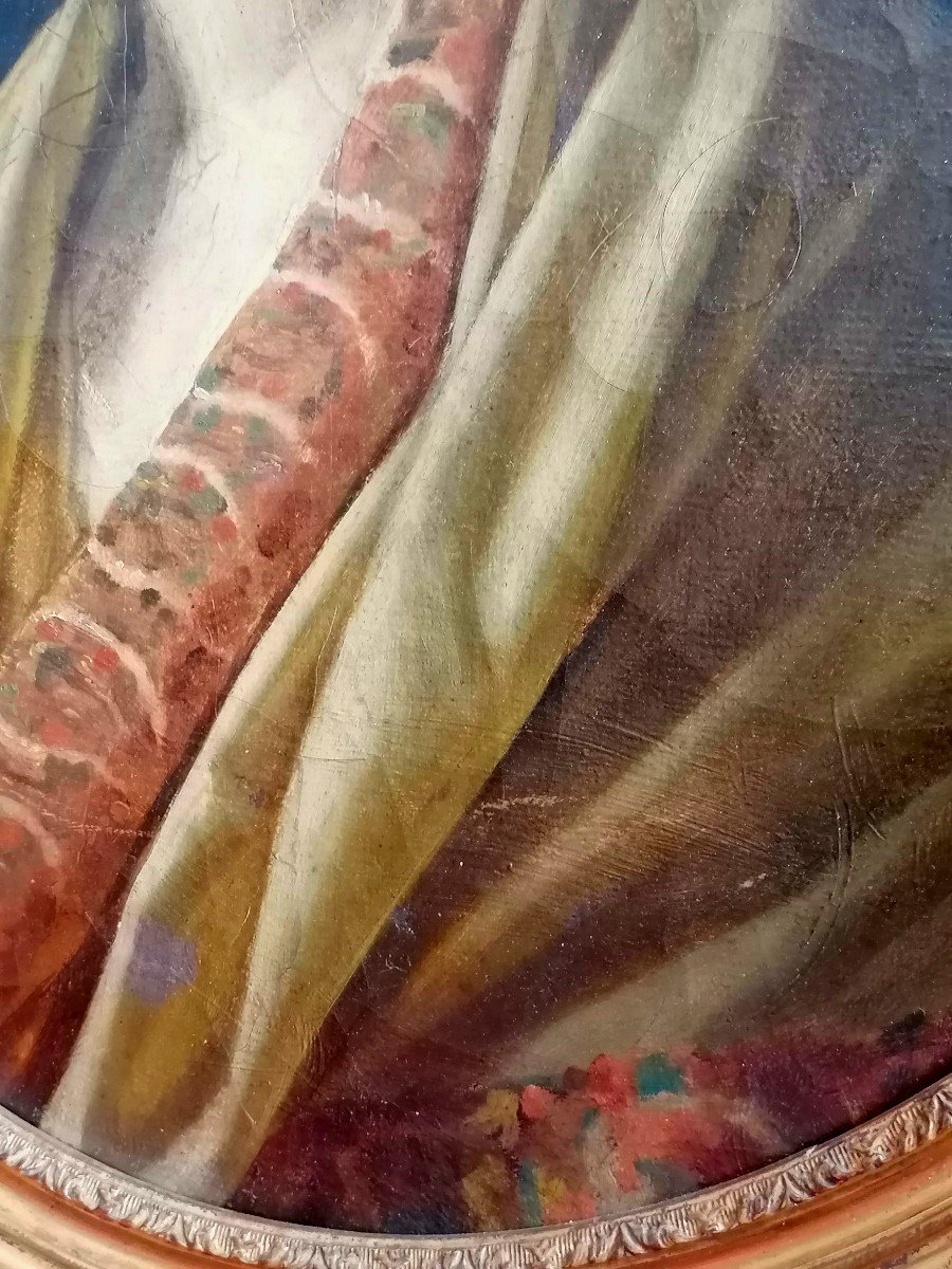 Portrait De Jeune Femme Début 19 ème-photo-1