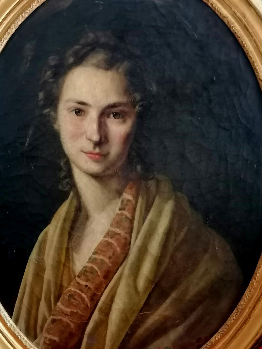 Portrait De Jeune Femme Début 19 ème-photo-2