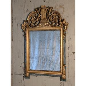 Grand miroir Louis XVI, 19 ème siècle.