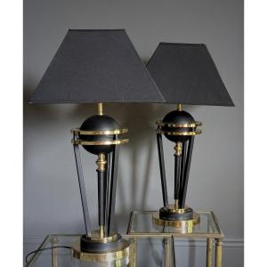 Paire de lampes italiennes des années 70