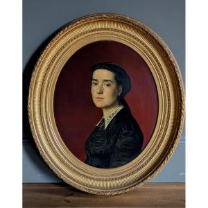 Large 19th Century Female Portrait