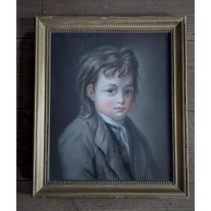 Portrait Of A Child, Pastel, Early 19th Century.