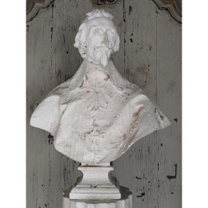 Buste du cardinal de Richelieu, grand plâtre fin 19 ème.