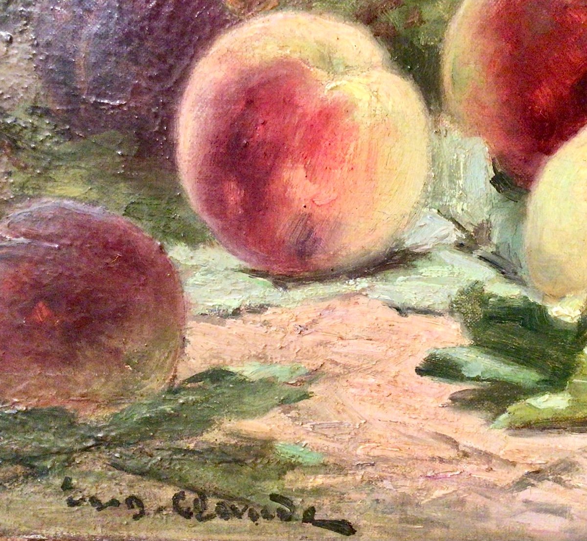 Still Life With Peaches And Pears By Eugène Claude