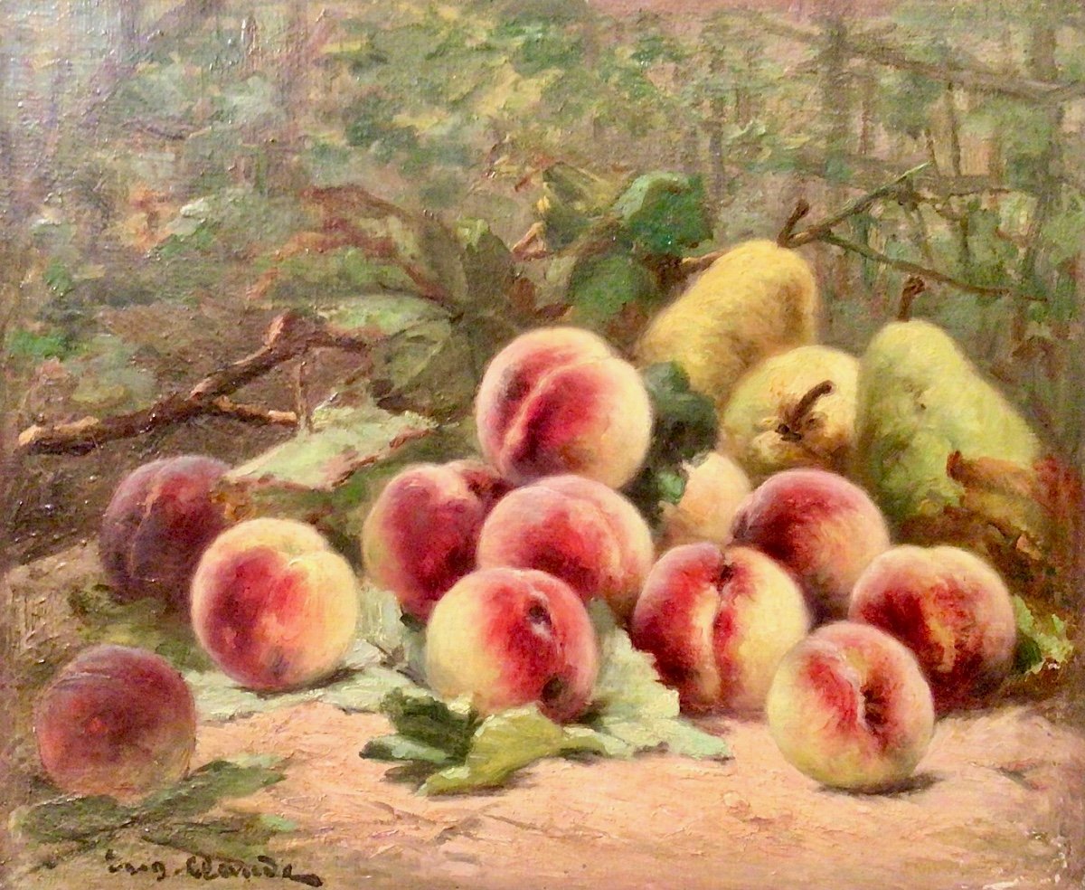 Still Life With Peaches And Pears By Eugène Claude