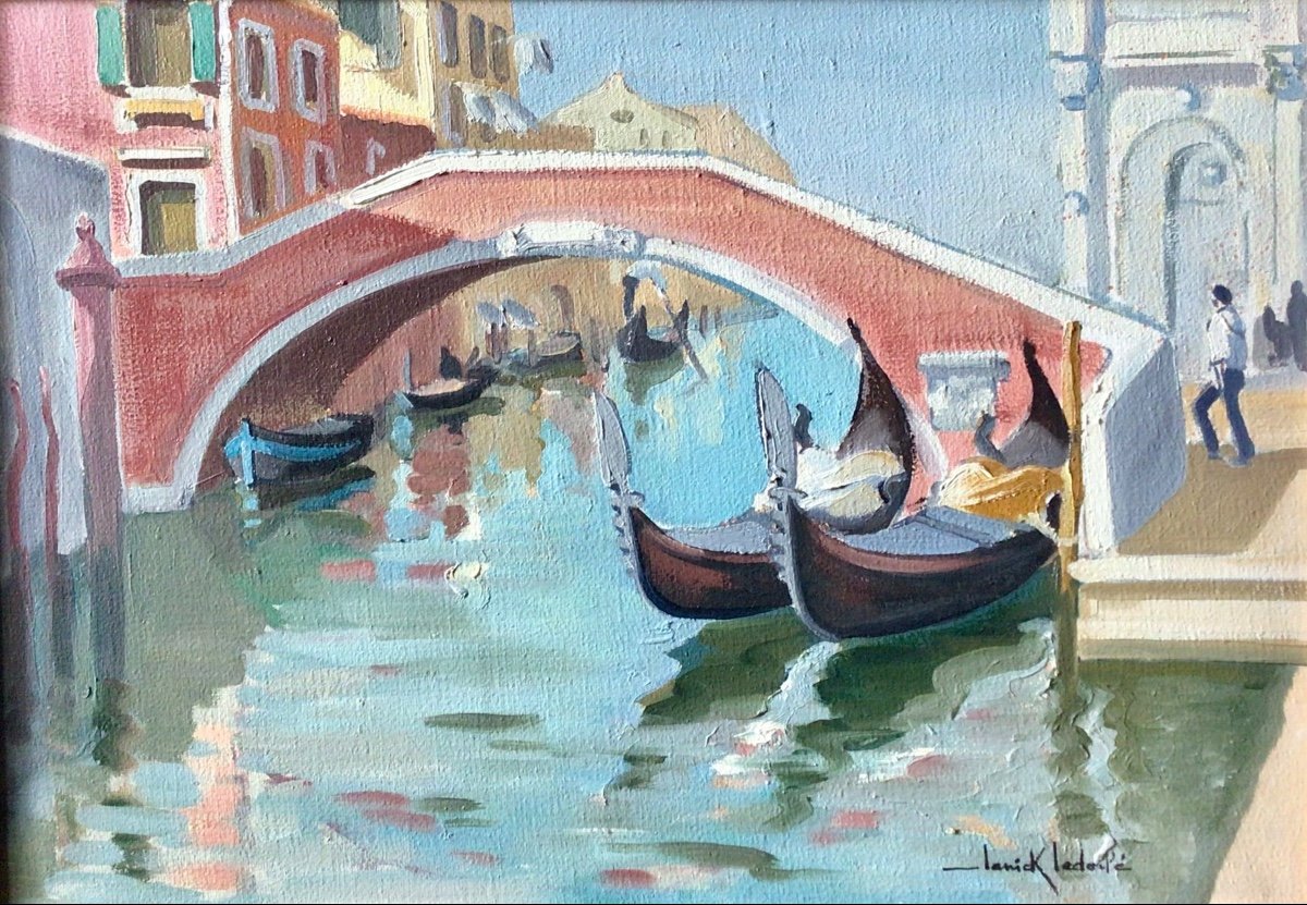 Vue de Venise par Janick Léderlé (1917-2013)-photo-2