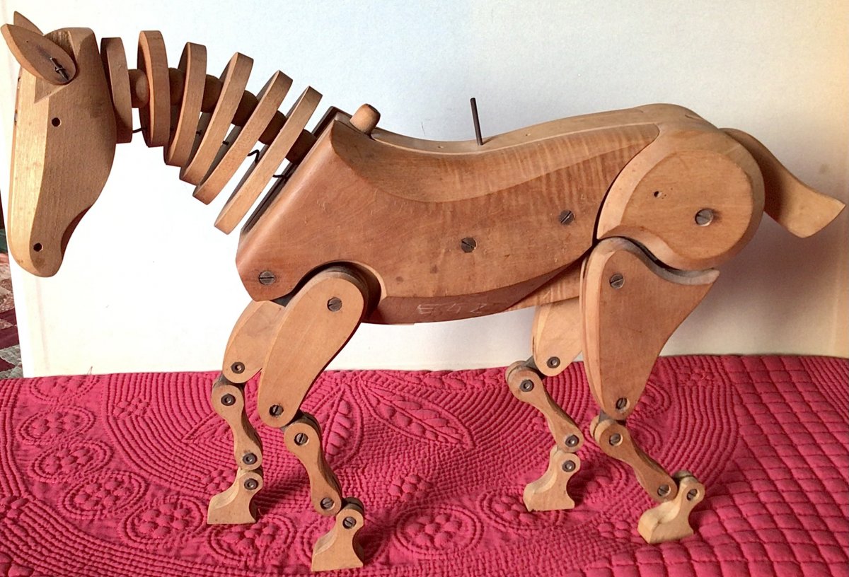 Cheval articulé d’atelier en bois-photo-2