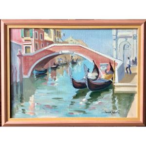 View Of Venice By Janick Léderlé (1917-2013)