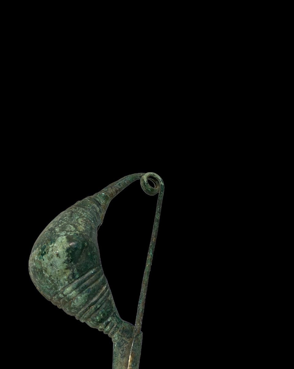 Bronze Mandolin-fibula - Hallstatt Period, Austria-photo-4