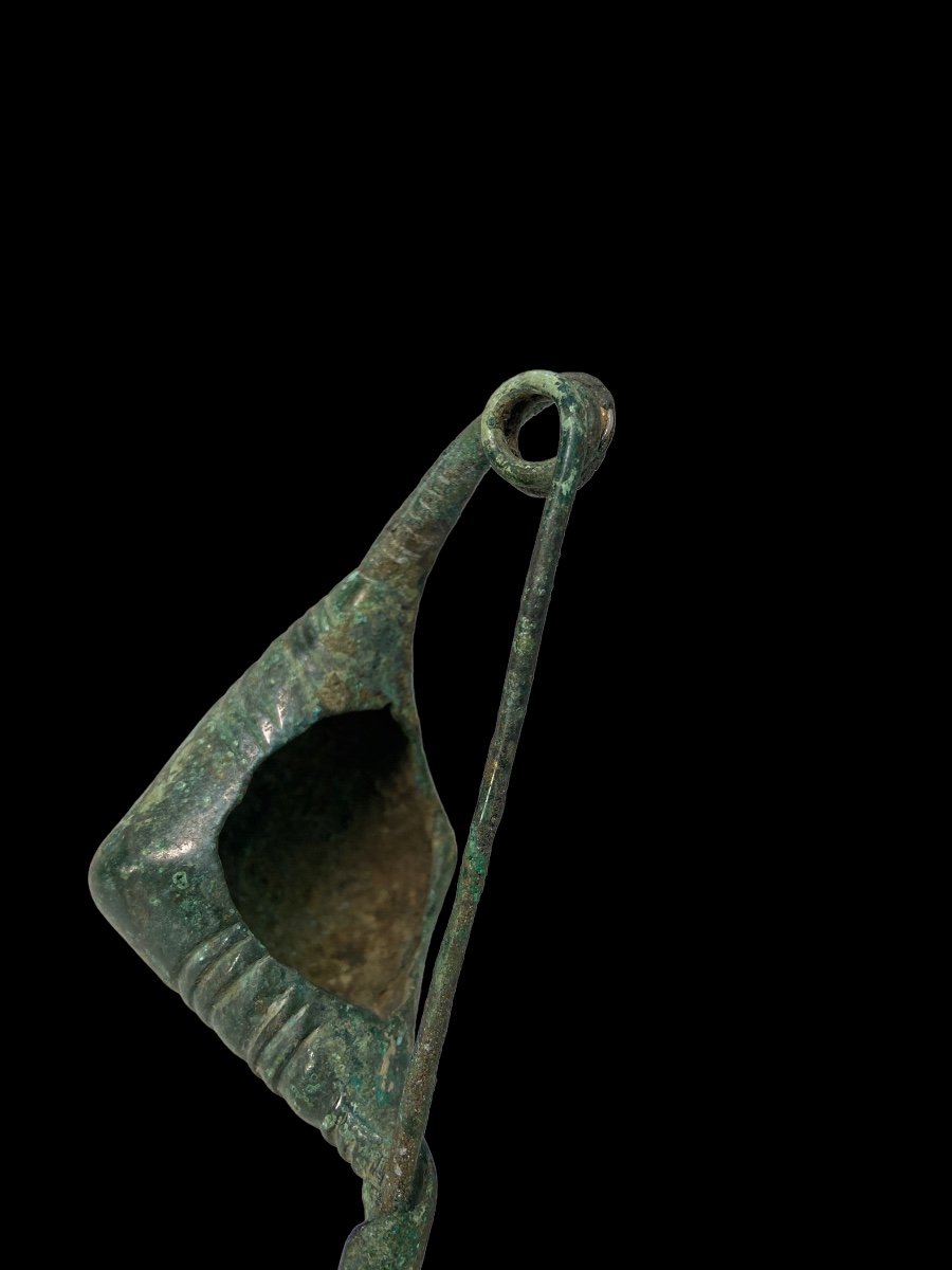 Bronze Mandolin-fibula - Hallstatt Period, Austria-photo-7