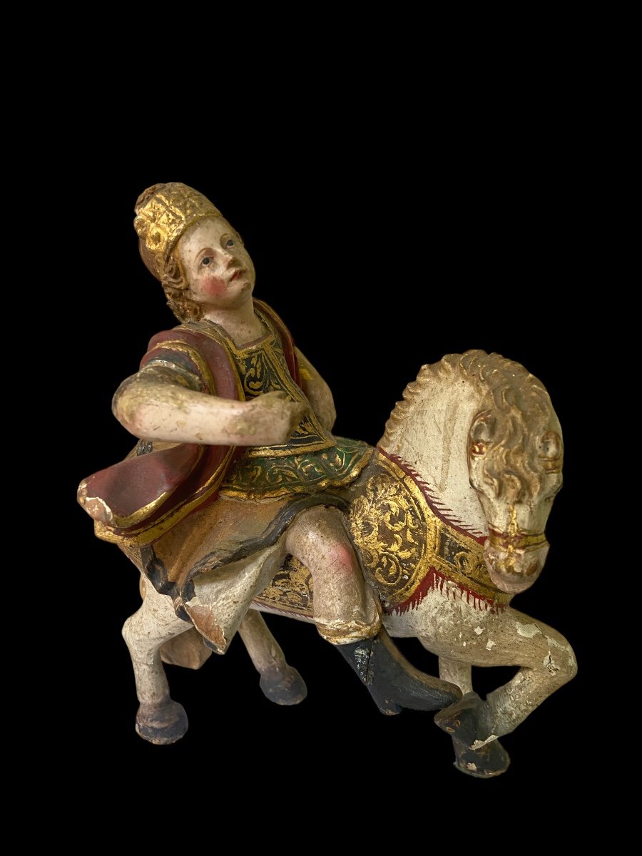 Polychrome Wooden Sculpture - XVII/xviii - Hispano/flamenco - St. Longinus