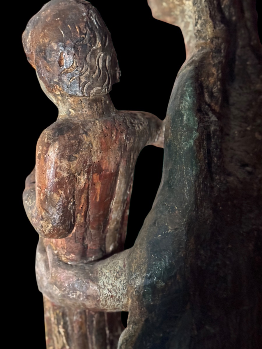 Madone couronnée avec l'Enfant - île de France ca. 1340/1360-photo-4