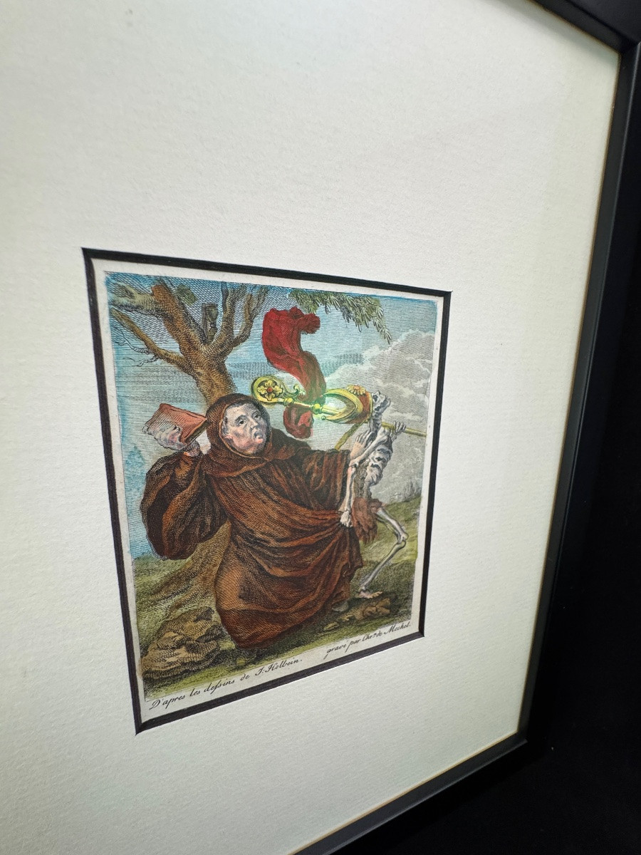 Memento Mori (1780), 9 Engravings Watercolour - By Christian Von Mechel-photo-3