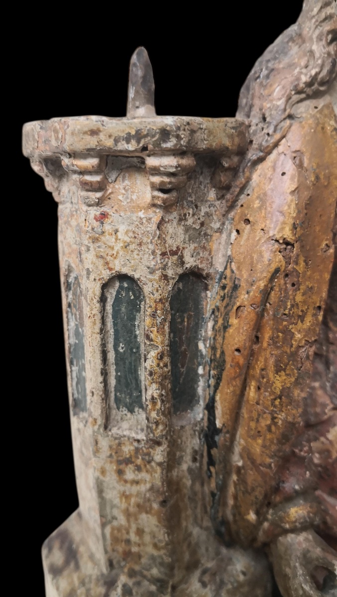 Late Gothic Sculpture (early 16th Century) In Walnut - Presumably Flanders-photo-3