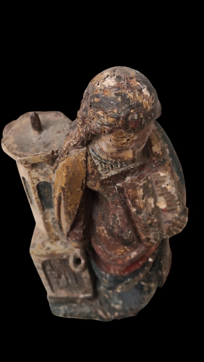 Late Gothic Sculpture (early 16th Century) In Walnut - Presumably Flanders-photo-6