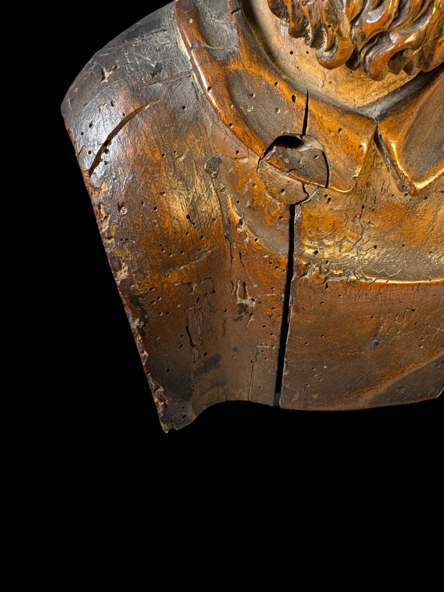 Wooden Bust Of An Apostle. 16th Century, Western Europe. -photo-1