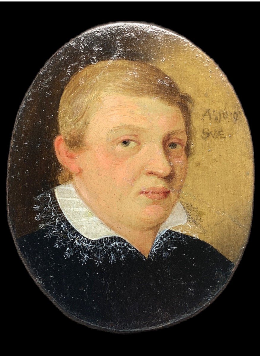 Portrait Miniature d'Un Jeune Homme, Daté De 1610 