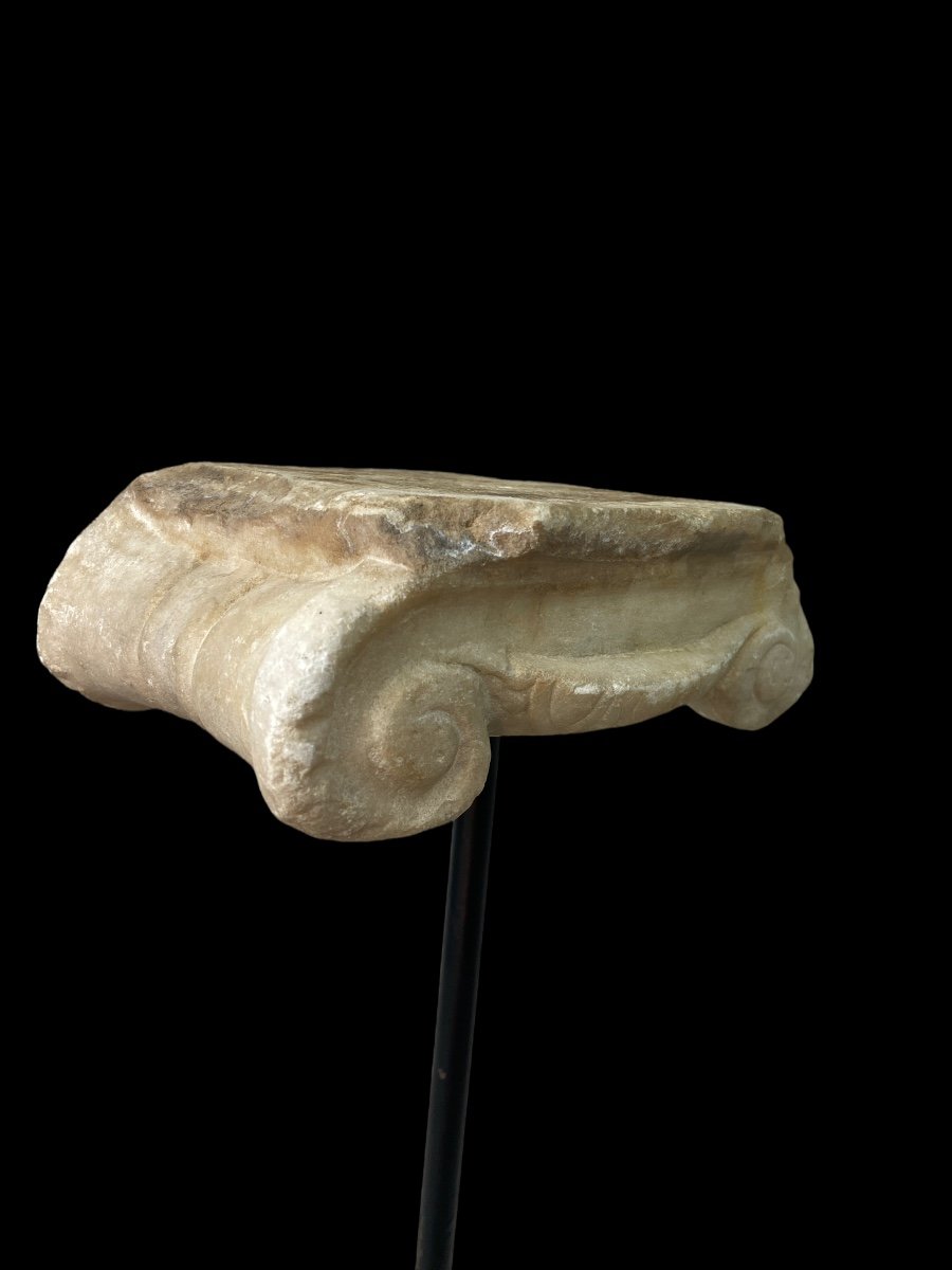 A Roman Capital – Ionic Marble Column – Circa 2nd Century A.d.-photo-3