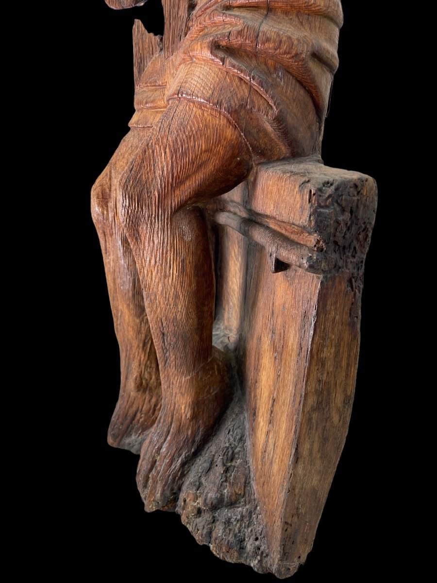Christ Aux Liens – Flandre - Fin XVe, Début XVIe Siècle -  Sculpture En Chêne -photo-6