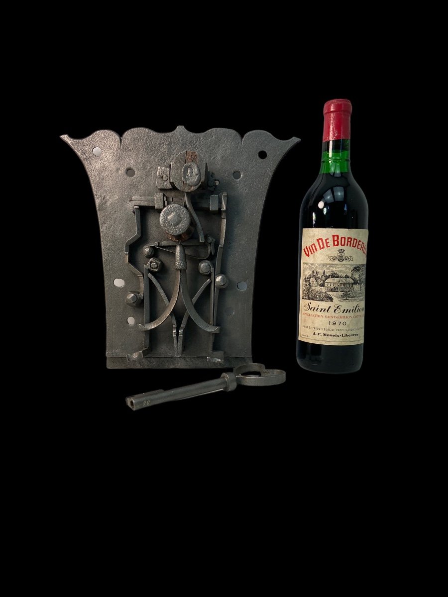 Rim Lock (box Padlock) - Ca. 1750 - 1850 - Germany Or Switzerland-photo-2