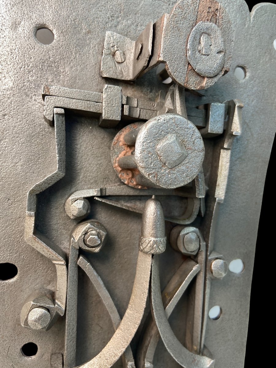 Rim Lock (box Padlock) - Ca. 1750 - 1850 - Germany Or Switzerland-photo-5