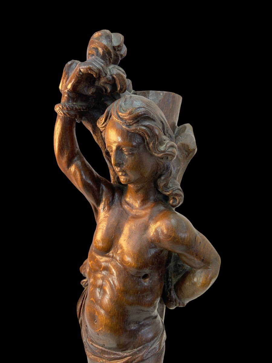 A Baroque Sculpture Of A Saint Sebastian In Oak – Probably Flanders - 18th Century -photo-2