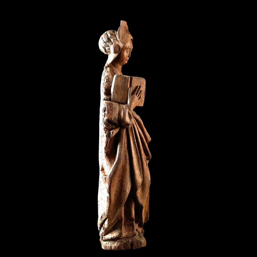 Sainte Barbe - France (Nord de la France) - Ca. 1520 - Sculpture en chêne-photo-3