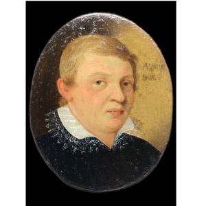 Portrait Miniature d'Un Jeune Homme, Daté De 1610 